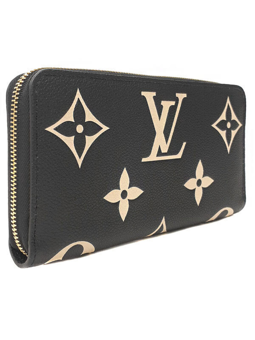 Louis Vuitton Bicolor Long Monogram Zipper Wallet Zippy Empreinte Round Brown